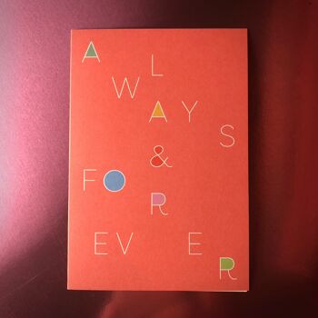 Carte de vœux Always & Forever avec enveloppe 3