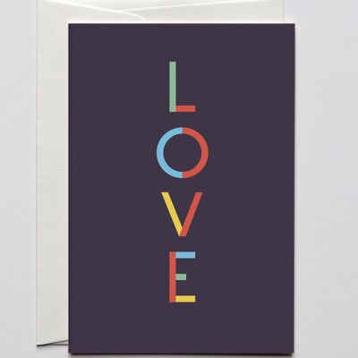 Carte de voeux Lucky Letters Love, avec enveloppe