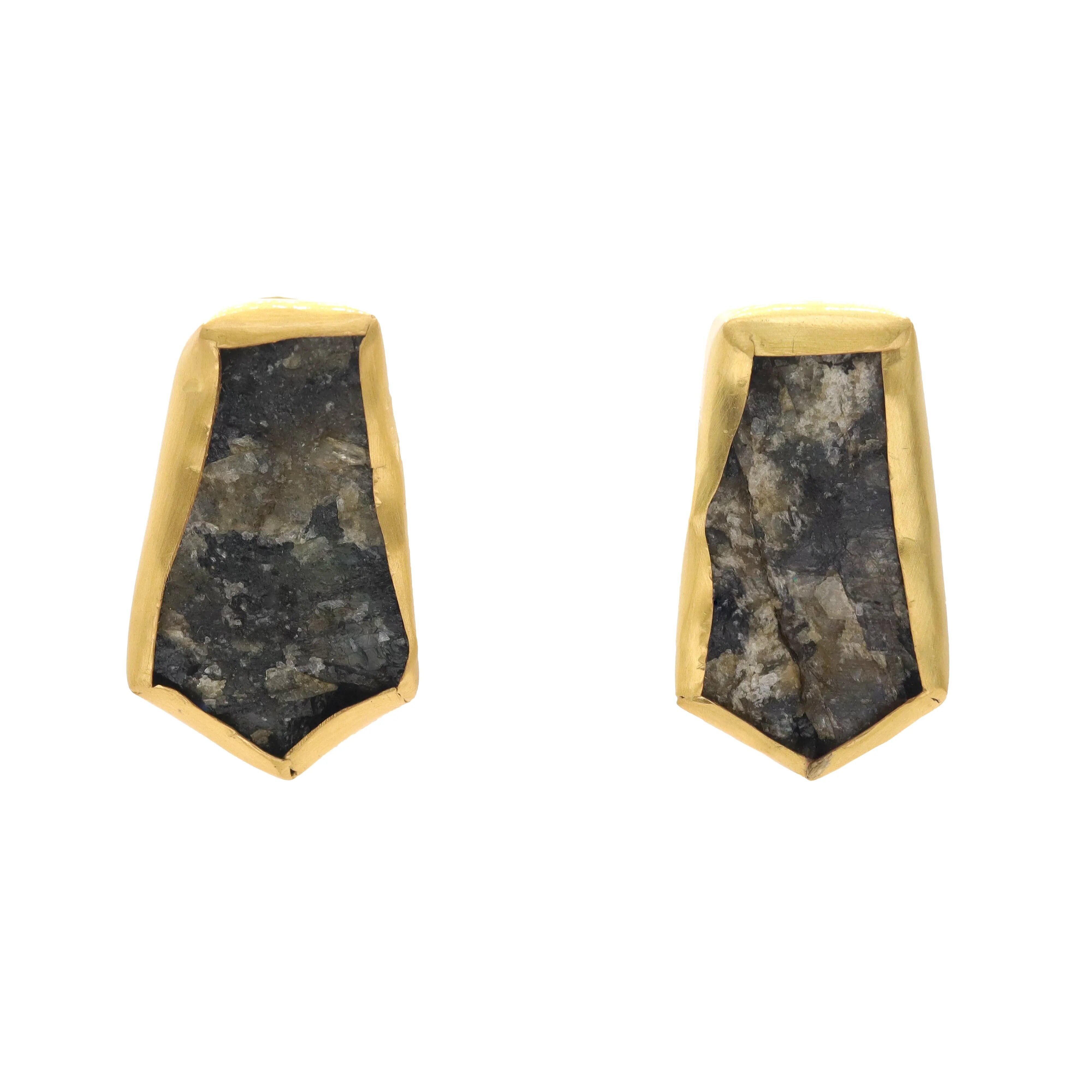 Orecchini Chobe in Labradorite Grigia