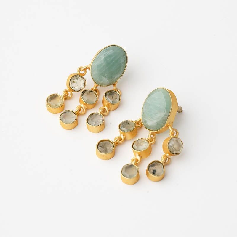 Orecchini Porty Ed. Amazzonite e verde chiaro limitati