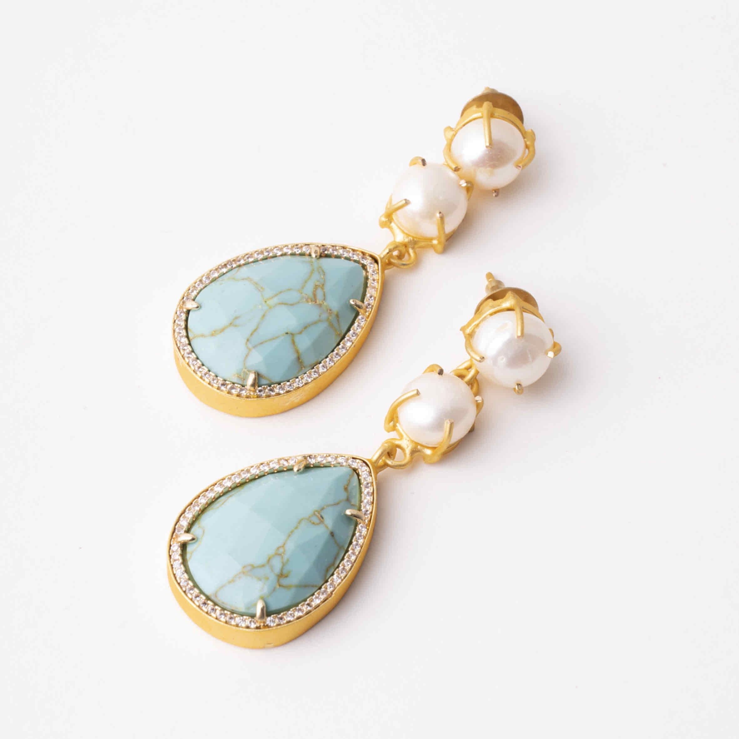 Orecchini Cicerone Zc Ed. Perle e turchesi in edizione limitata