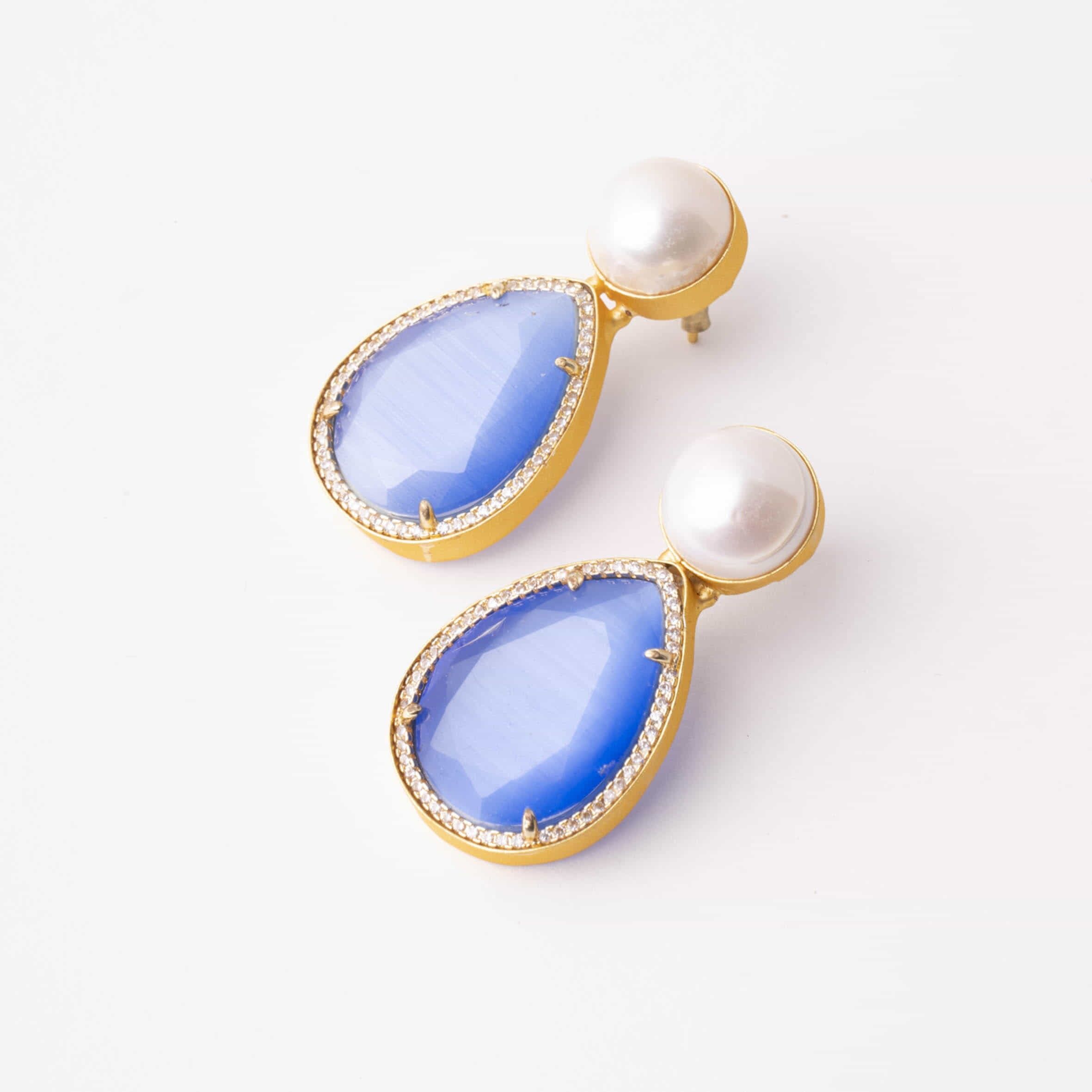 Orecchini Claus Zc Ed. Perla e blu limitati