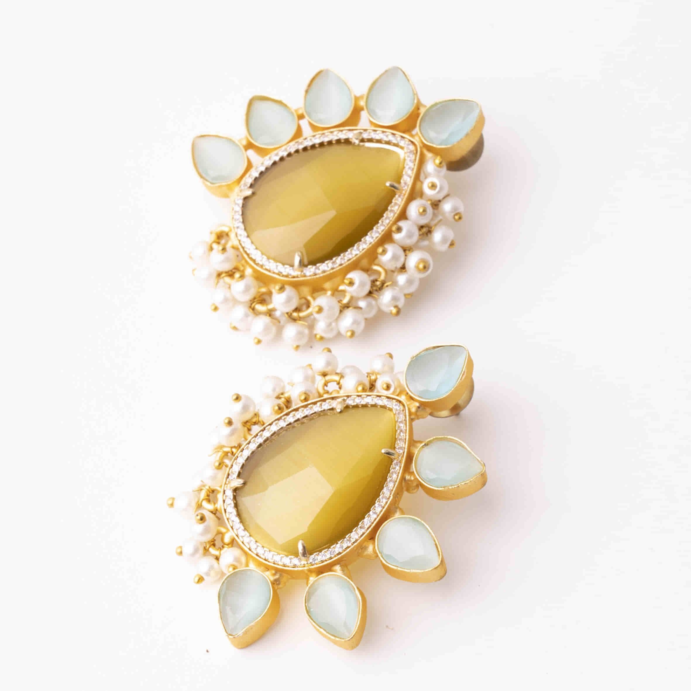 Orecchini Basil Zc Ed. Verde oliva limitato e blu acqua