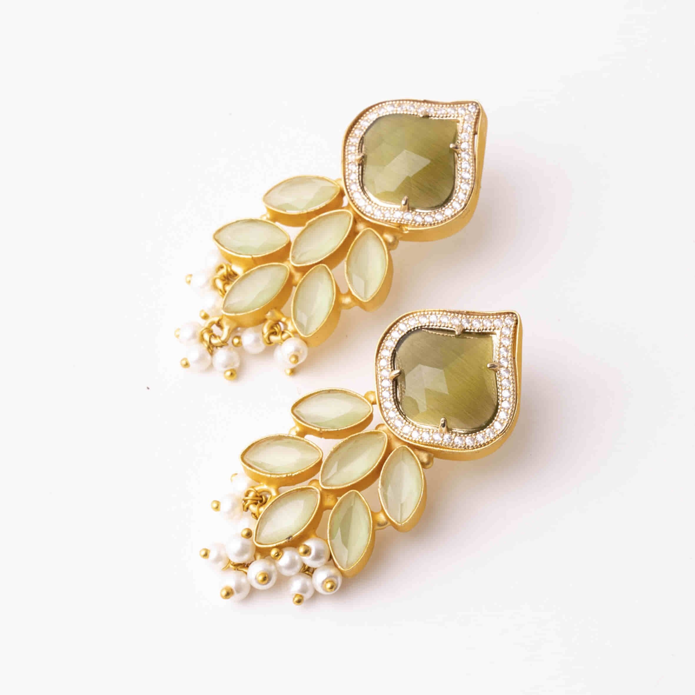 Orecchini Evans Zc Ed. Verde oliva limitato e verde chiaro