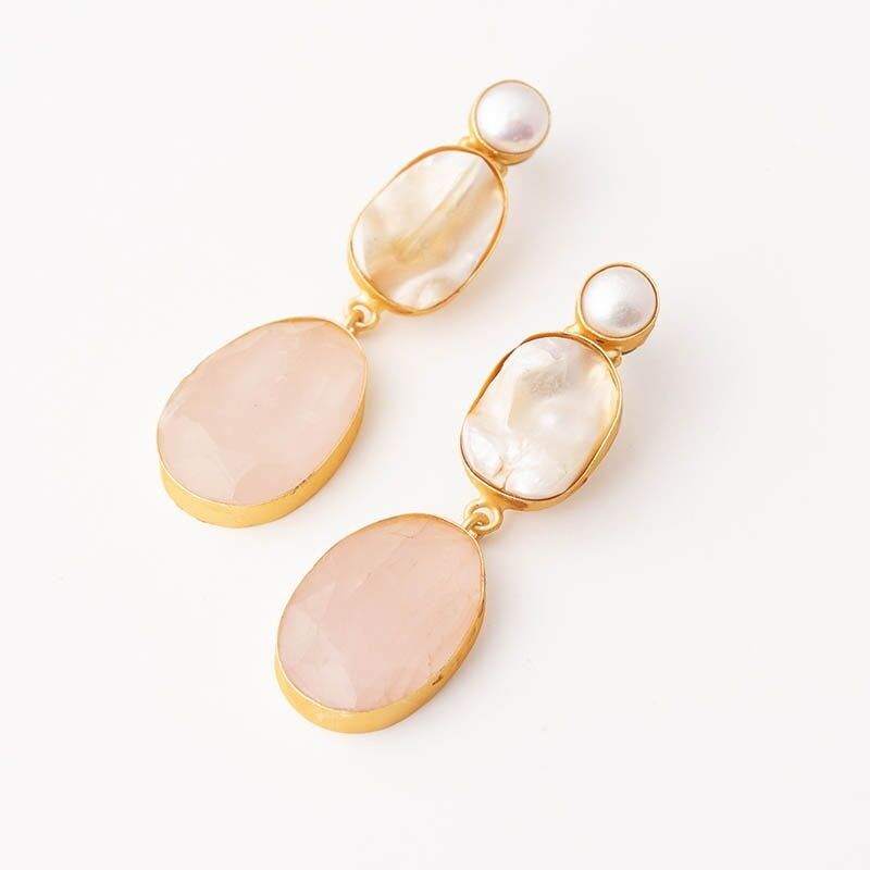 Orecchini Adal Ed. Rosa e perle limitate