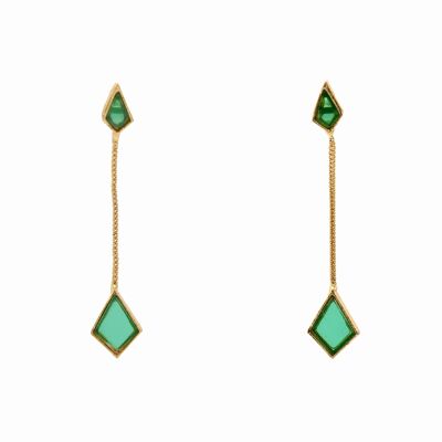 Boucles d'oreilles vert brume
