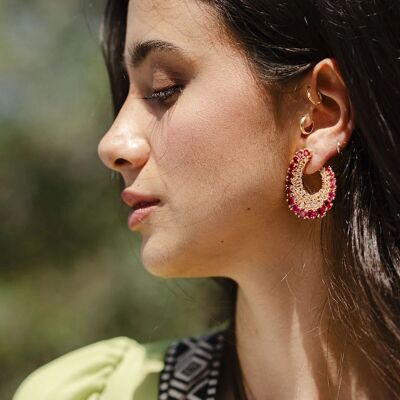 Orecchini Fucsia Sole