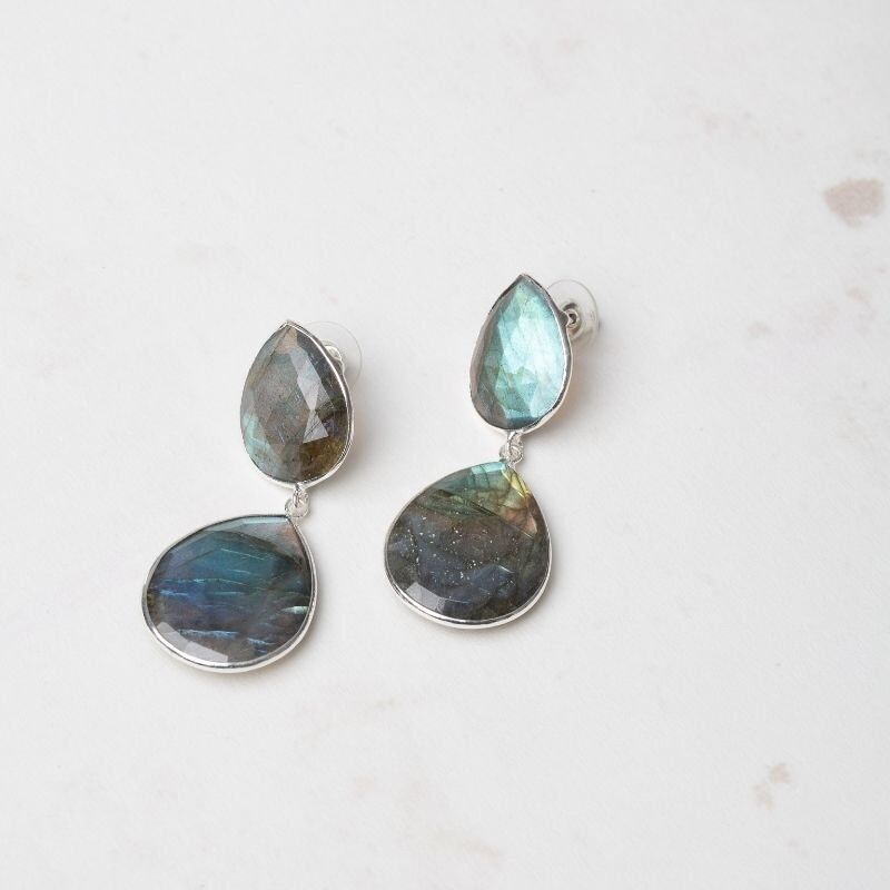 Orecchini Venere Ed. Labradorite d'argento limitata