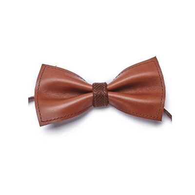 Medium brown bow tie.