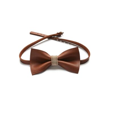 Medium brown cappucino bow tie.