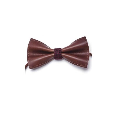 Plum brown bow tie.