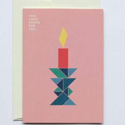 Greeting card Candle, with envelope