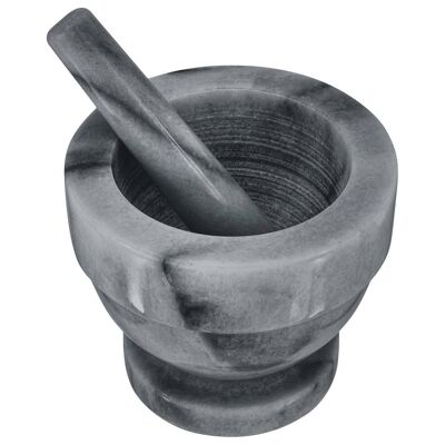 Juez Mármol, 13 x 11.Mortero y maja de 5 cm, color gris