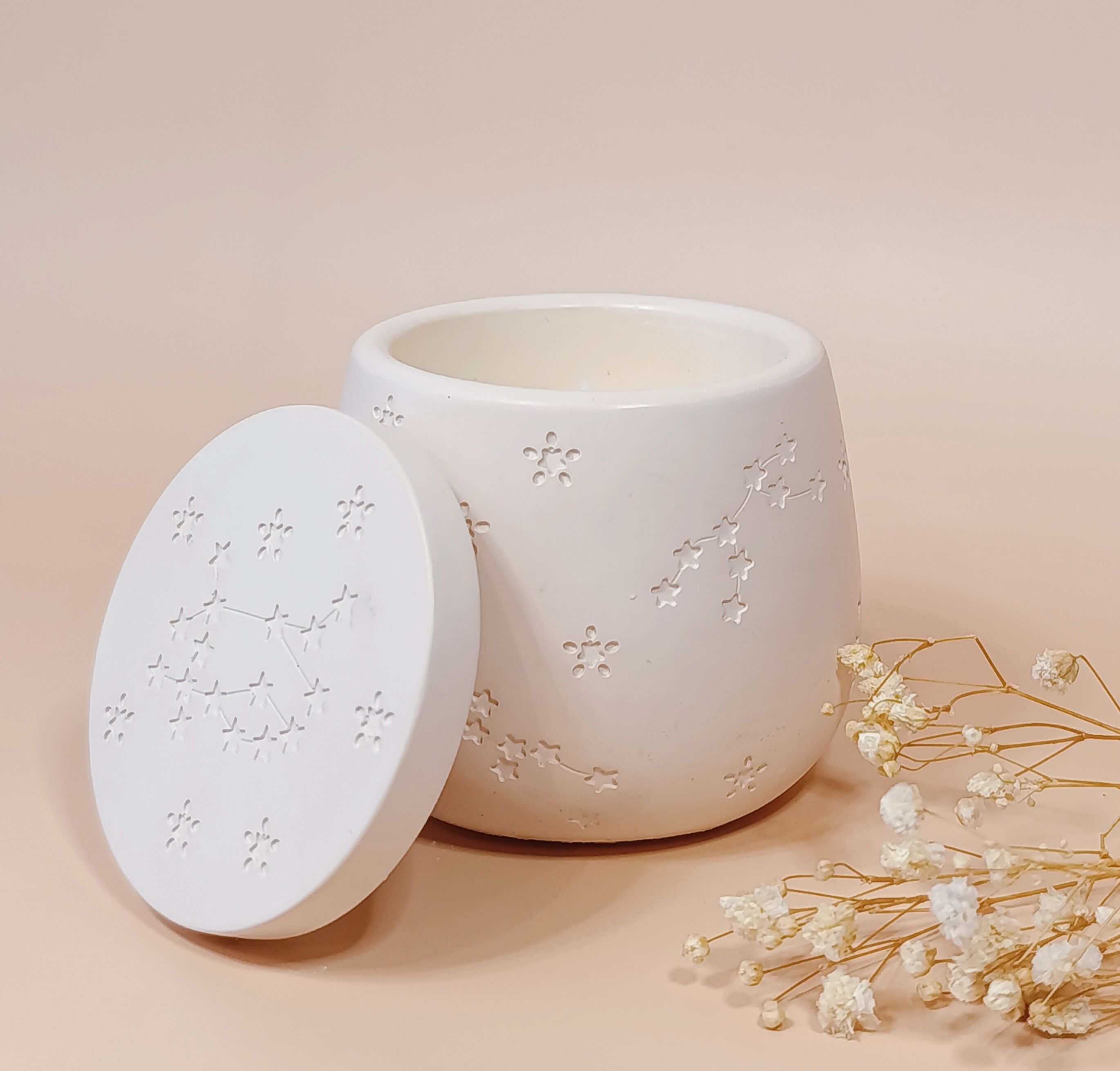 Recipiente para vela de constelación, bote vacío para vela aromática