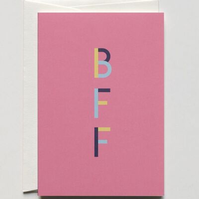 Greeting card Lucky Letters BFF, with envelope