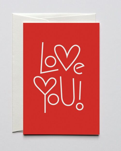 Grußkarte Hearts Of Love, mit Umschlag