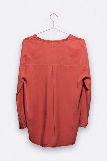 blouse ella en tencel rouge rouille pour femmeeb 2