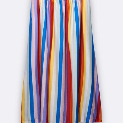 linda skirt in colorful stripes for women