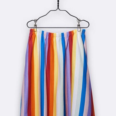 linda falda de rayas de colores para niños