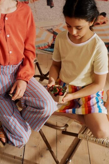 jupe linda à rayures colorées pour enfant 4