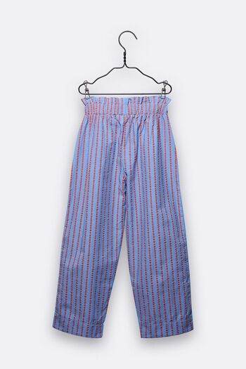 pantalon mathilda à rayures bleu orange pour enfant 2