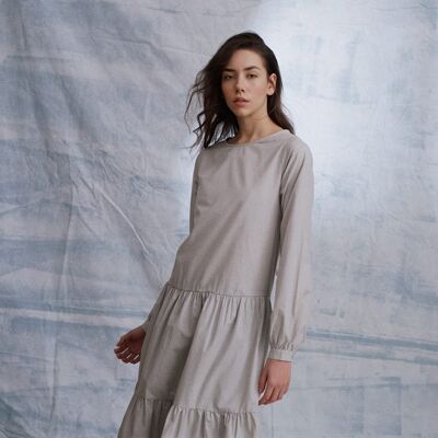 Trine dress in light gray heather for women