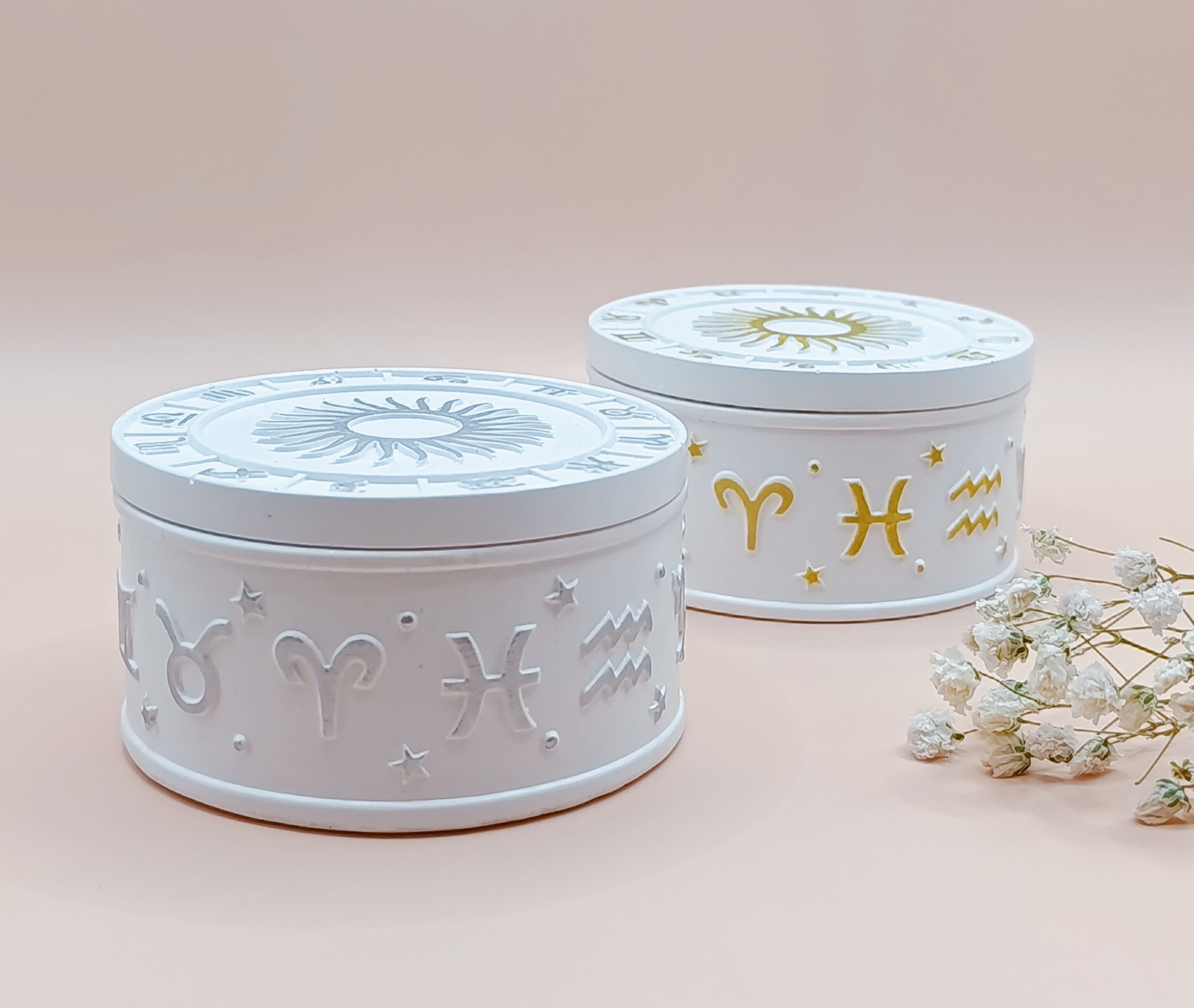 Vaso vuoto per candele profumate, contenitore vuoto per candele astrologiche