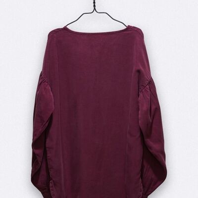 pia blouse in blackberry color 1