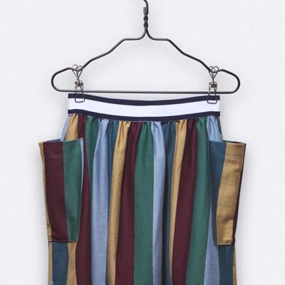 falda lena rayas de varios colores