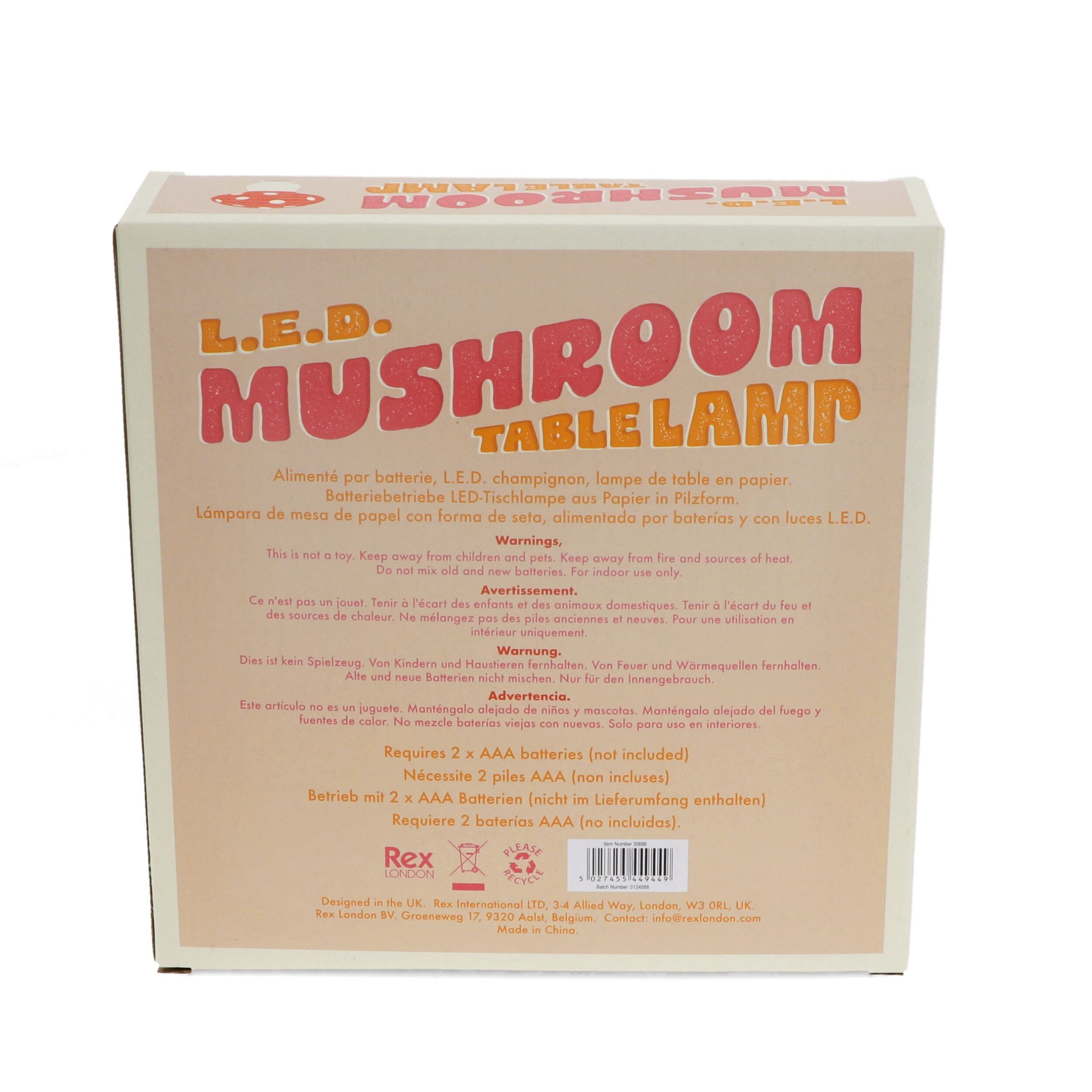 Lampe de table champignon à LED