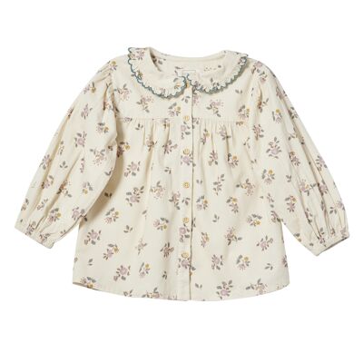 Blouse en velours ecru sauvage
