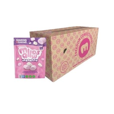 Malvaviscos Freedom – Caja de Vegantics x10 – Malvaviscos de vainilla a base de plantas; Top 14 libres de alérgenos, con certificación Halal, Kosher y aptos para PKU