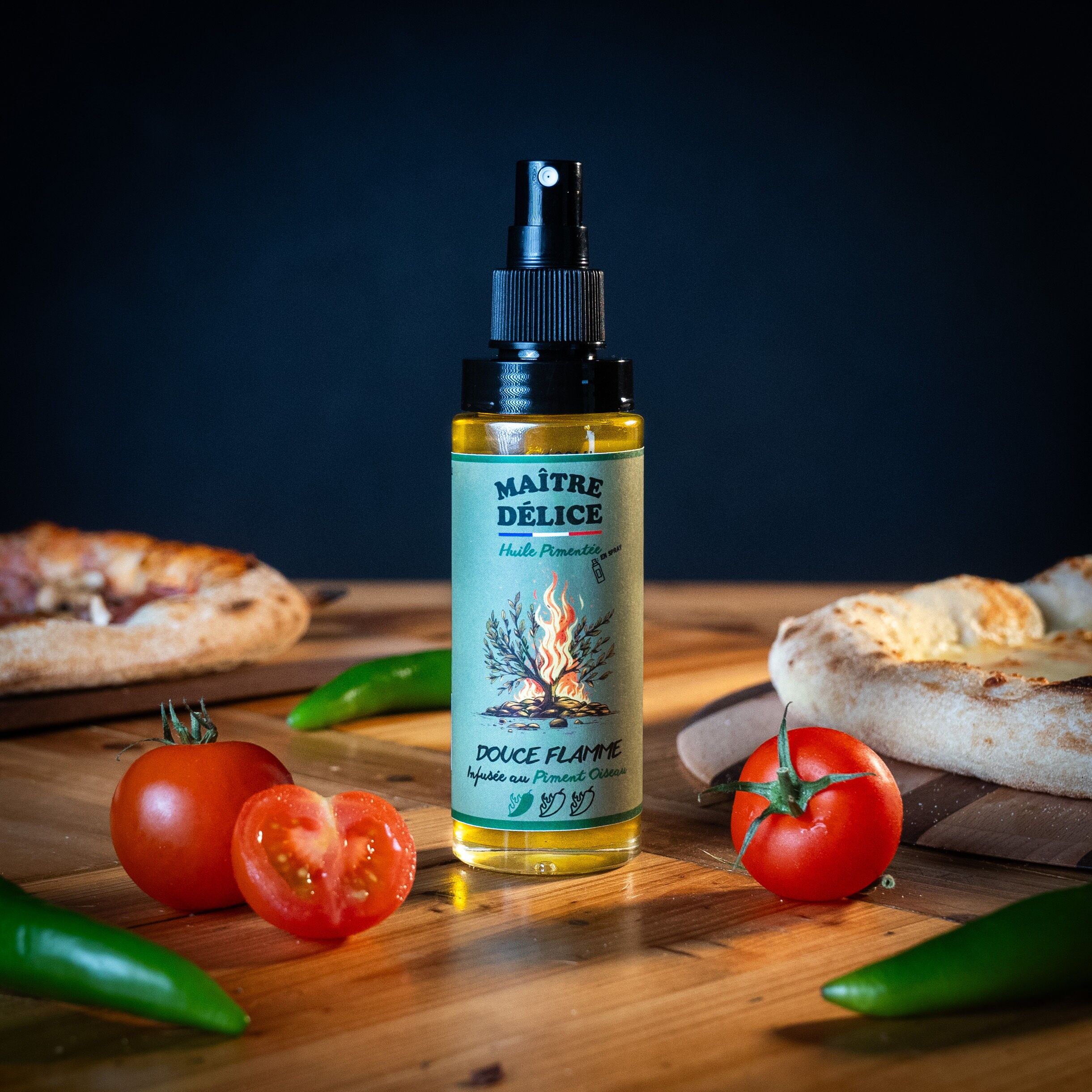 Huile Pimentée Pizza - Piment Oiseau