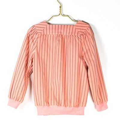 philippa jacket in apricot striped