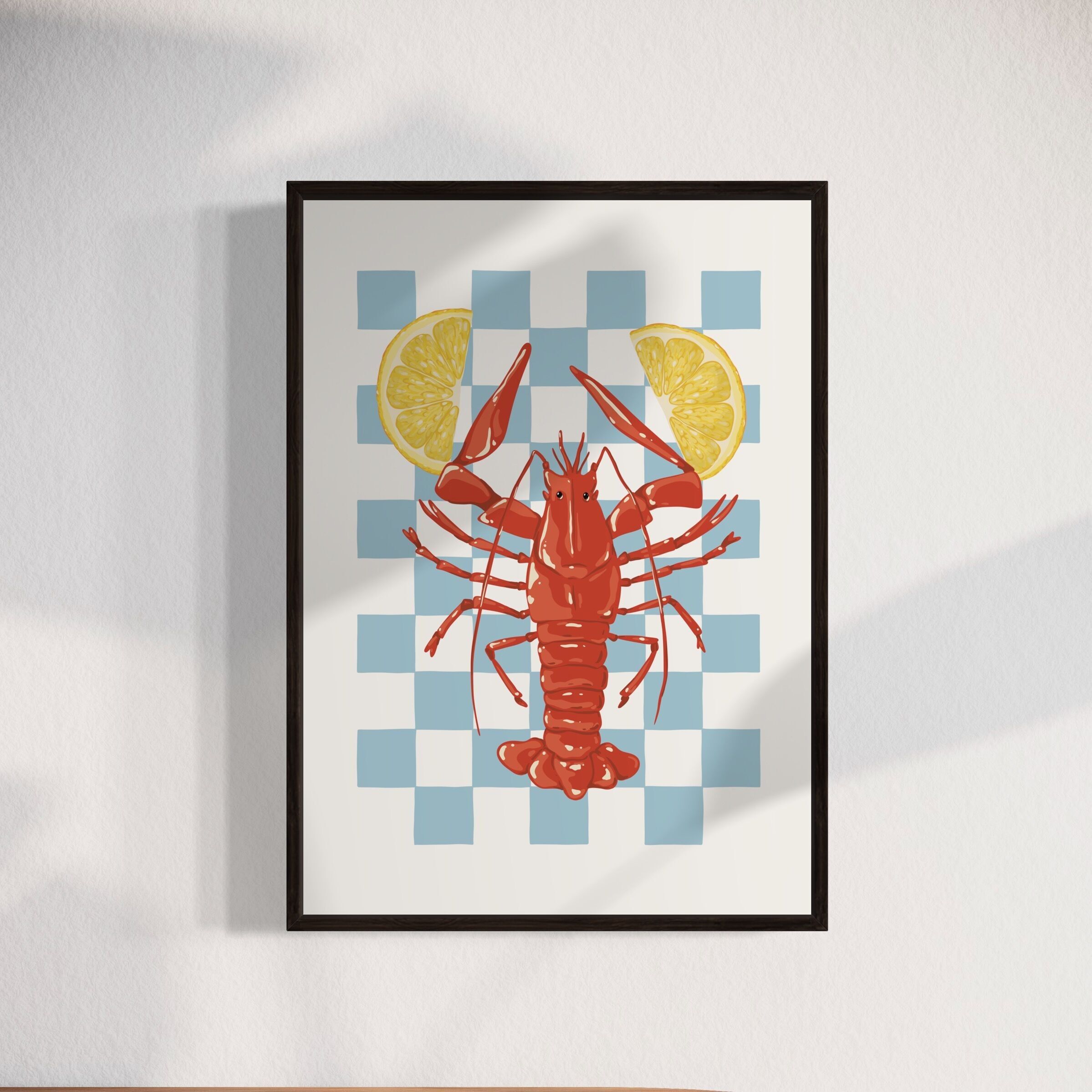 "Lemon Lobster" Illustrazione Stampa artistica Poster