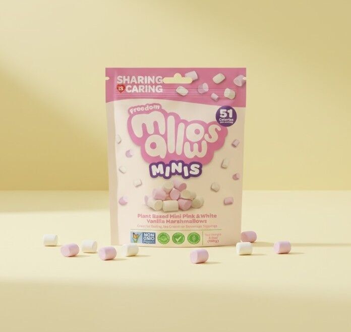 Freedom Mallows – Mini’s – Vanilla Plant Based Marshmallows; Top 14 Allergy Free-From, Halal Certified, Kosher & PKU Suitable