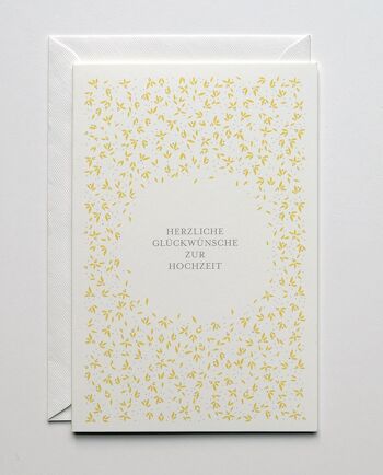 Carte de mariage Rice & Blossoms, avec enveloppe 1