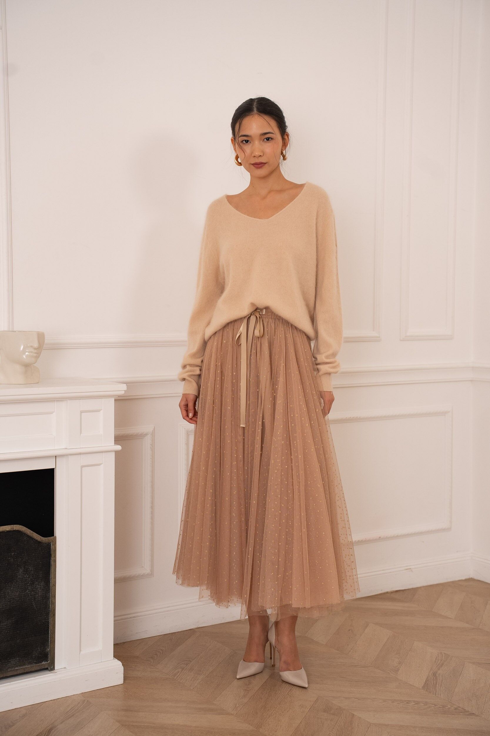 Falda Aria de tul con lunares brillantes - CK08077-11