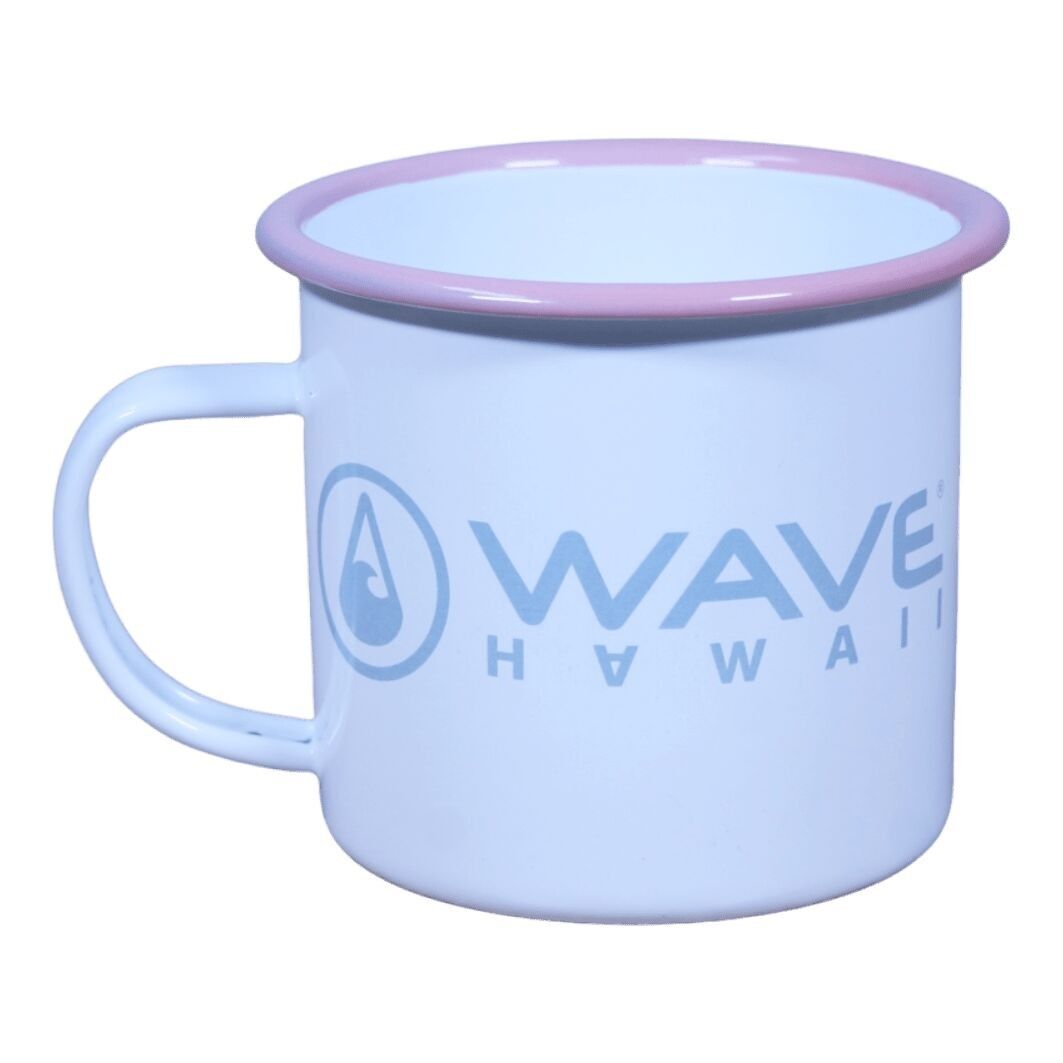 Tazza smaltata rosa-grigio, 350 ml