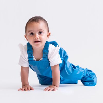 Pantalon de pluie BabyBuddy® avec pieds - bleu clair