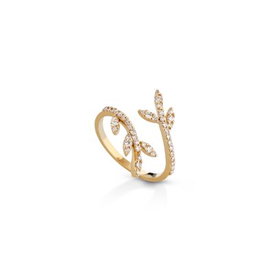 Bague Feuille de Diamant