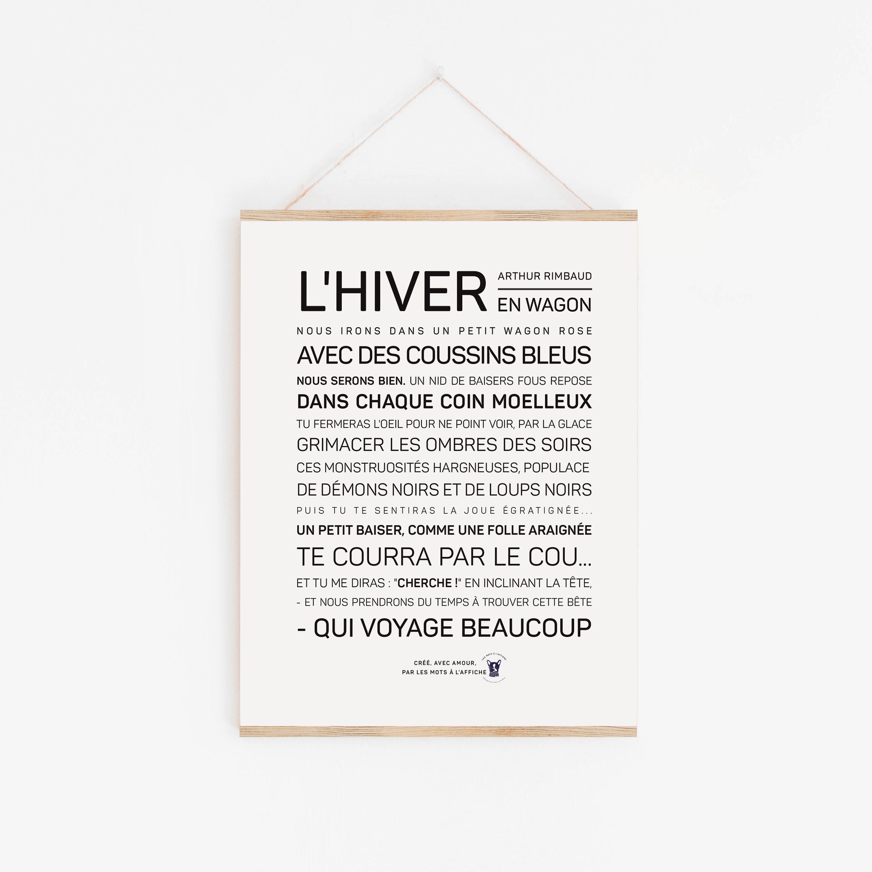 Poster In einem Wagen von Arthur Rimbaud (A2, A3, A4, A5, A6)