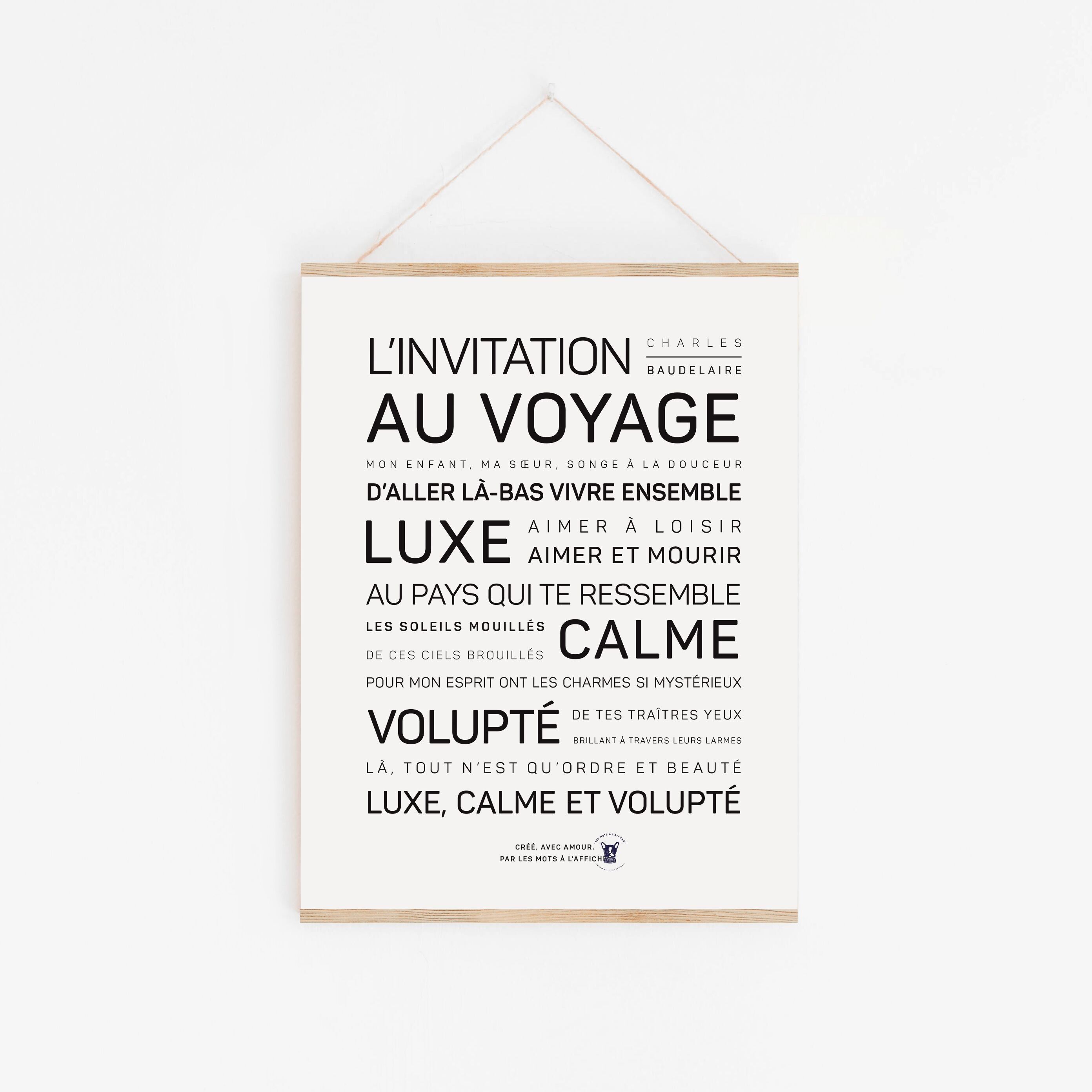 Affiche Luxe, calme et volupté par Charles Baudelaire (A2, A3, A4, A5, A6)