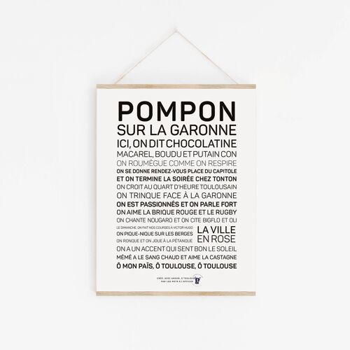 Affiche Pompon sur la Garonne (fond blanc) (A2, A3, A4, A5, A6)