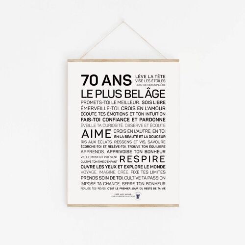 Affiche 70 ans (A2, A3, A4, A5, A6)