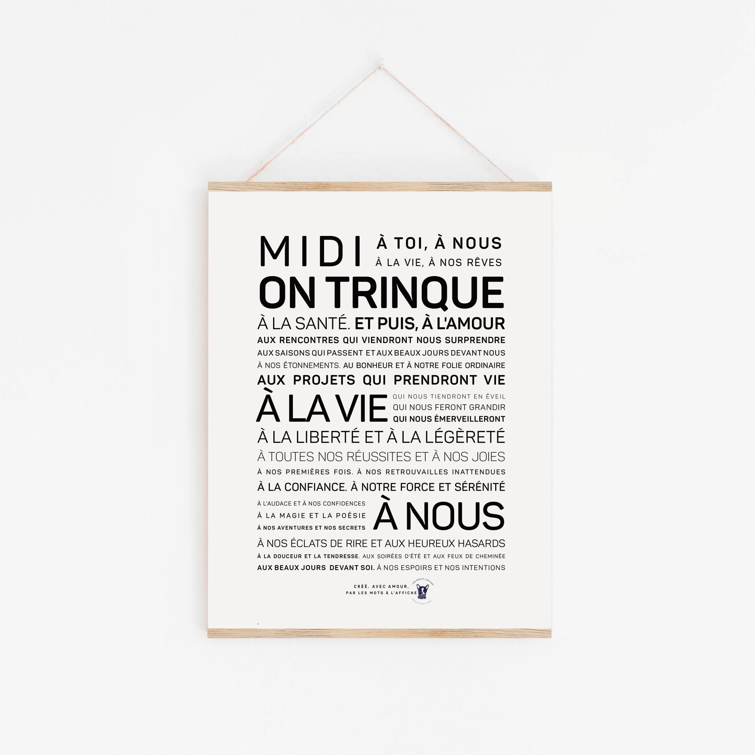 Affiche Midi, on trinque (A2, A3, A4, A5, A6)