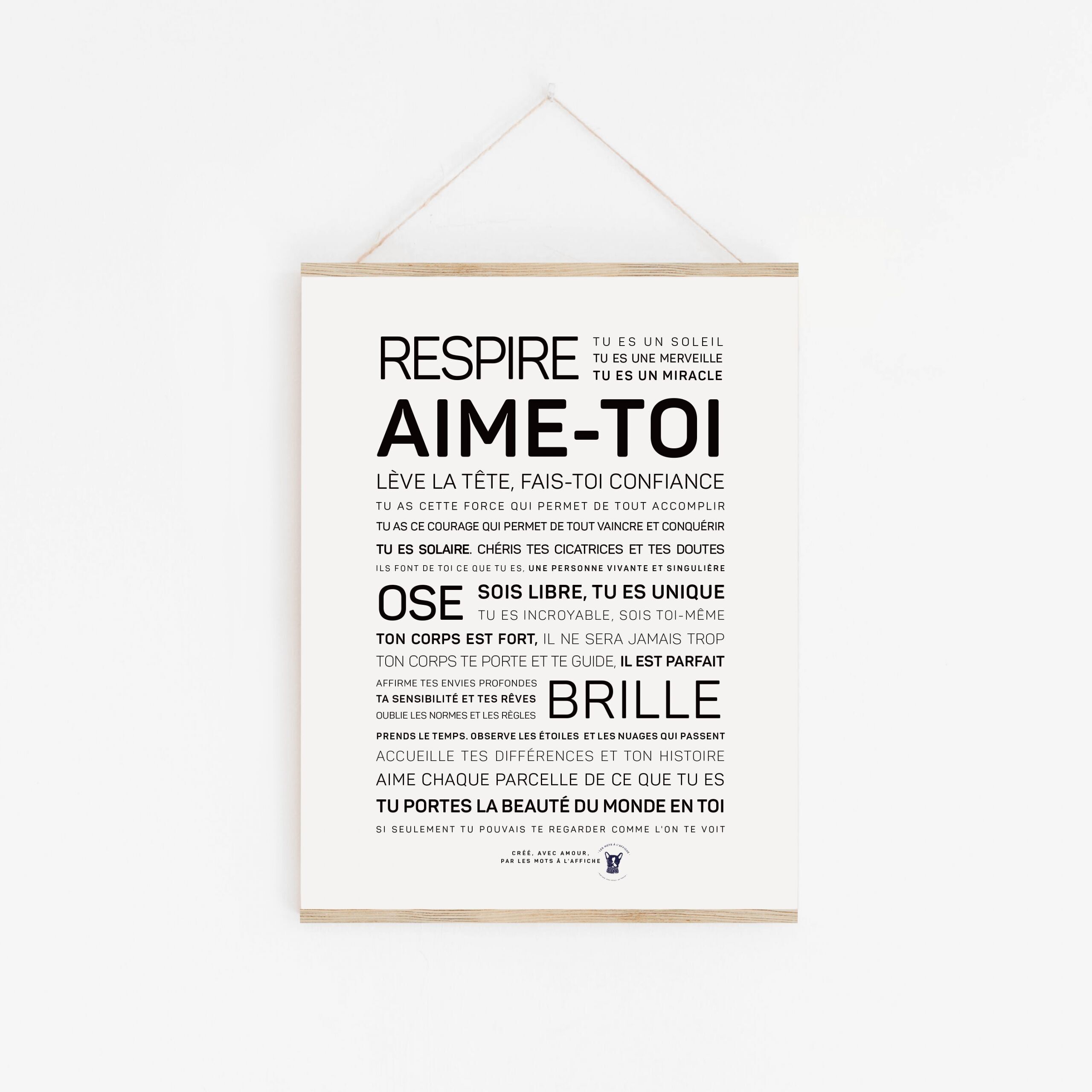 Affiche Respire, aime-toi (A2, A3, A4, A5, A6)
