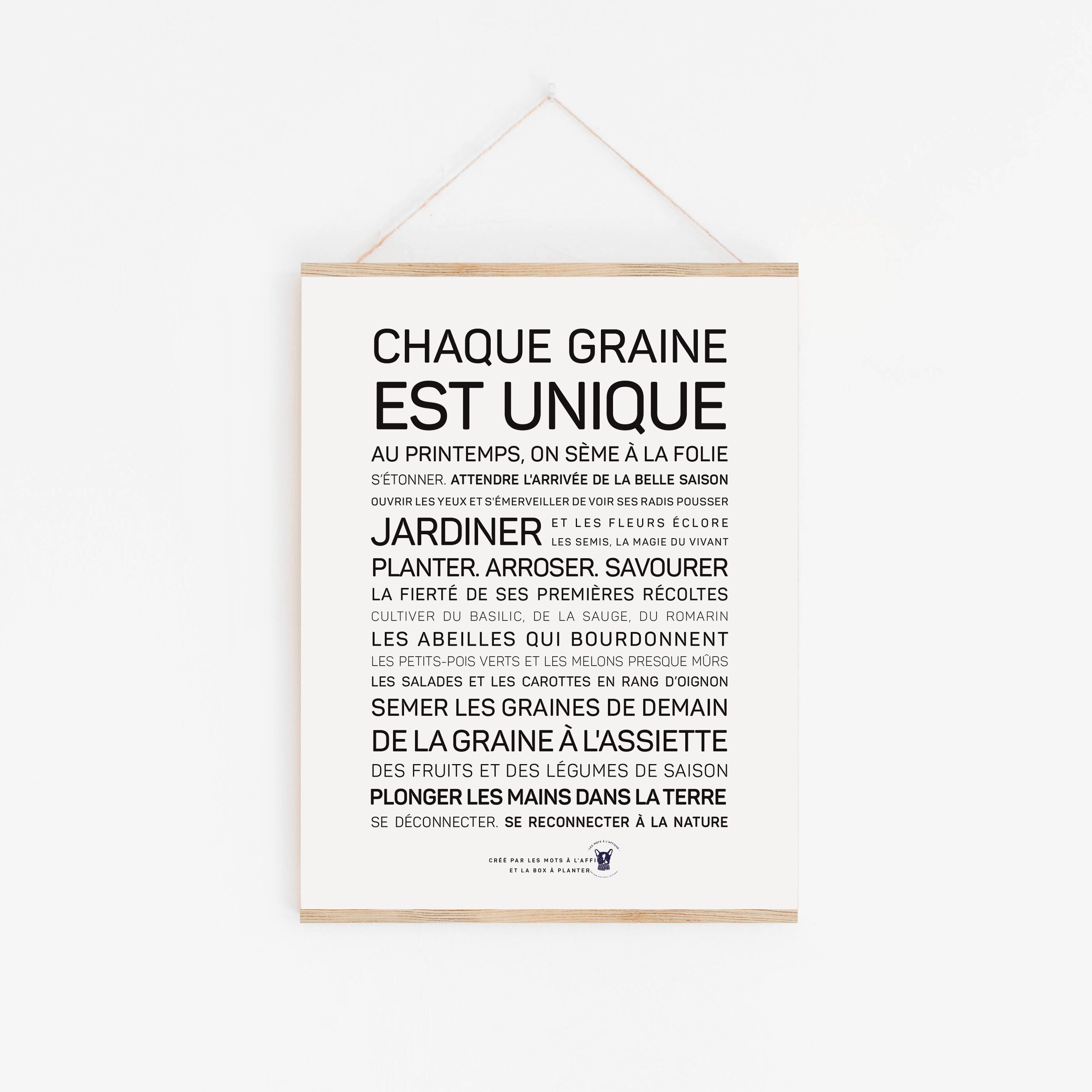 Poster Jeder Samen ist ein Unikat (A2, A3, A4, A5, A6)