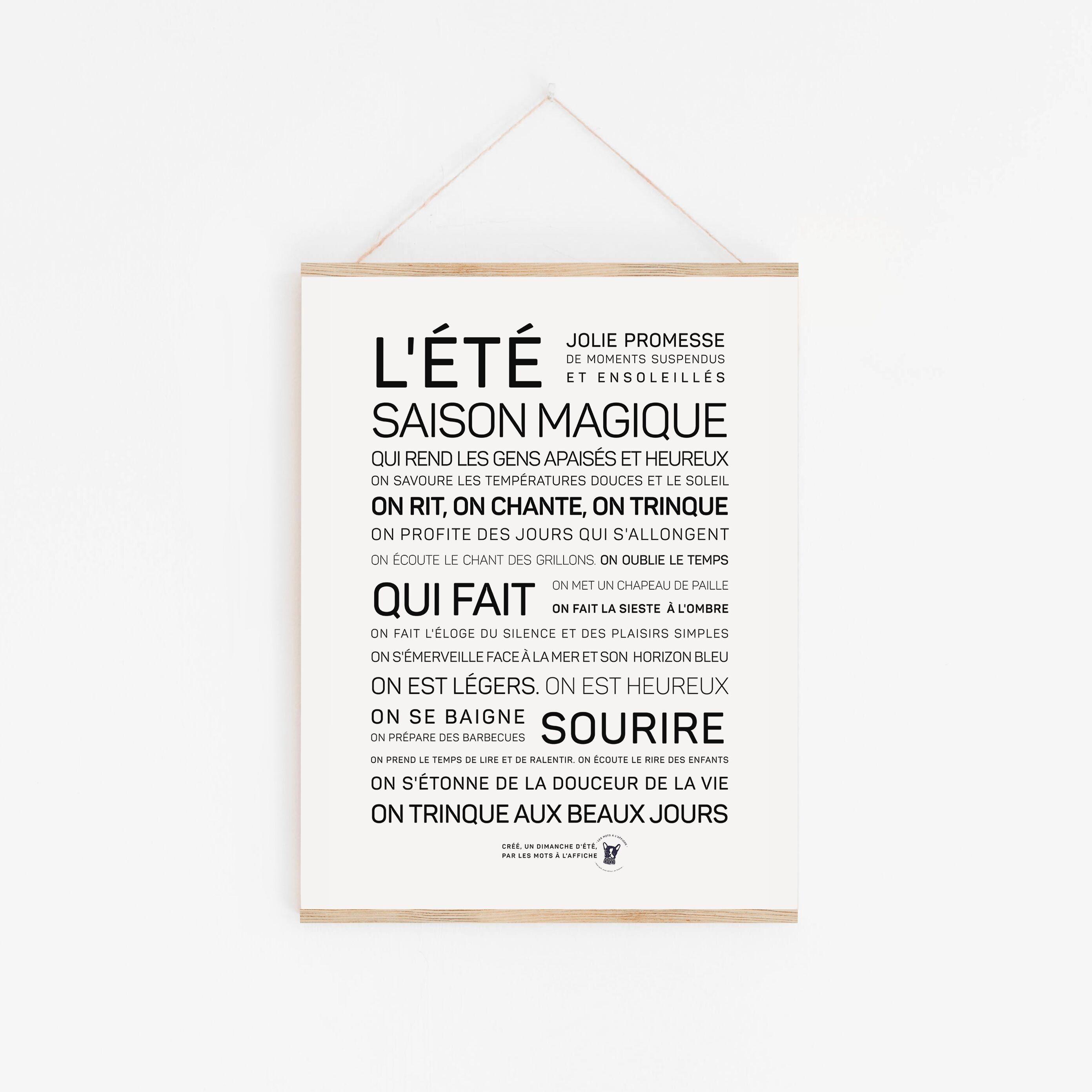 Affiche Été (A2, A3, A4, A5, A6)