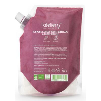 Hummus de judías rojas, remolacha y clavo 750g